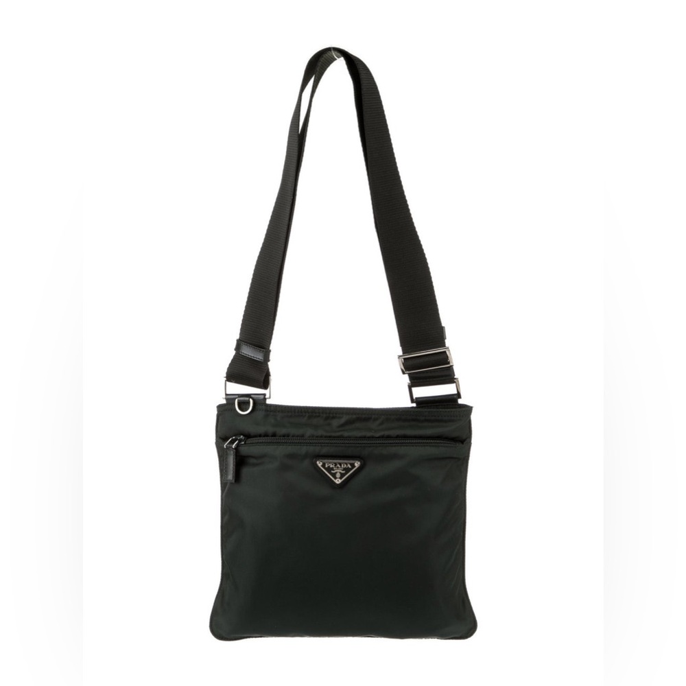 PRADA Nylon Vela Flat Messenger Bag